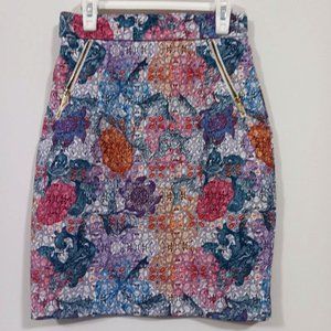 Stained Glass Patterned Pencil Skirt